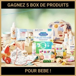 CONCOURS : GAGNEZ 5 BOX DE PRODUITS POUR BEBE !