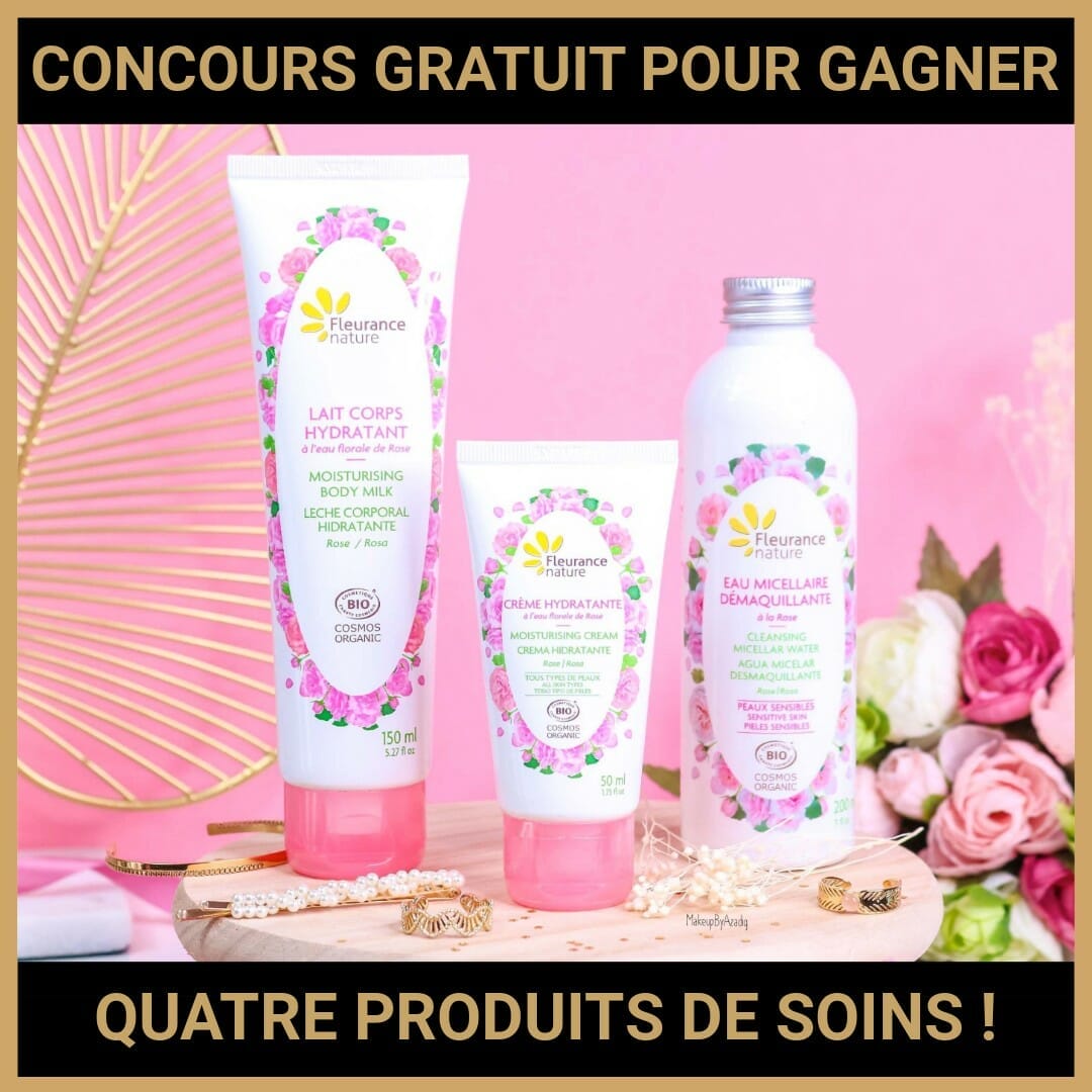 JEU CONCOURS GRATUIT POUR GAGNER QUATRE PRODUITS DE SOINS !