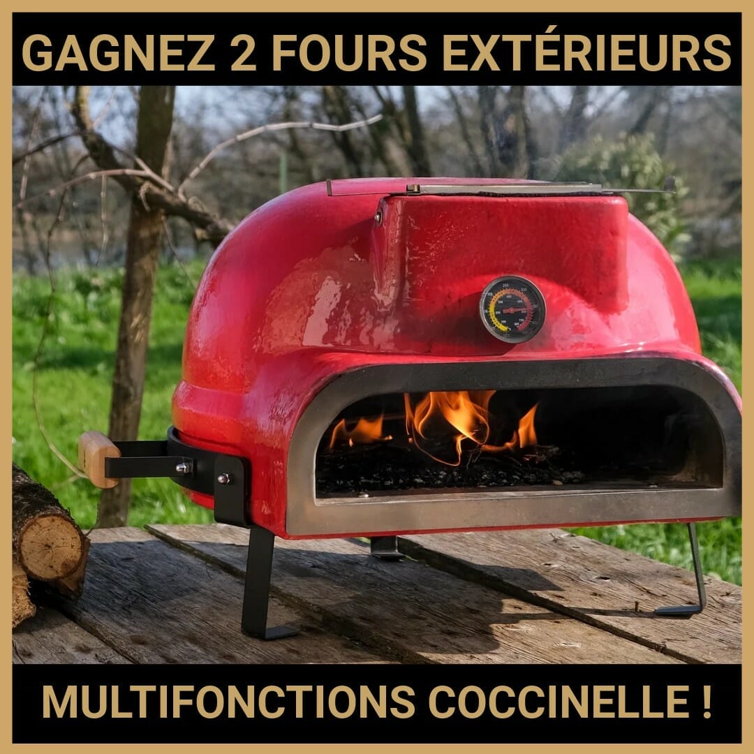 JEU CONCOURS GRATUIT POUR GAGNER DEUX FOURS EXTÉRIEURS MULTIFONCTIONS COCCINELLE !