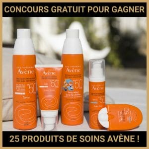 JEU CONCOURS GRATUIT POUR GAGNER 25 PRODUITS DE SOINS AVÈNE  !
